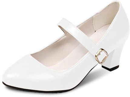 Talons Femme Confortables pour Danser Escarpins Mary Jane en Cuir Faits à la Main en Espagne Talon Haut ou Bas carré, fermé ou Ouvert Chaussures élégantes
