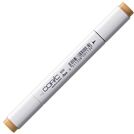 COPIC Classic Marker Typ E - 55, Light Camel, professioneller Layoutmarker, mit einer breiten und einer feinen Spitze