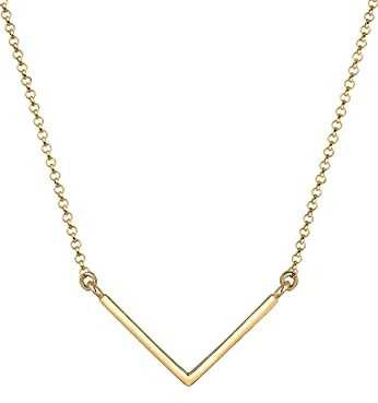 Elli Halskette Damen V-Shape Anhänger Geo Minimal in 925 Sterling Silber vergoldet | 925 Sterling Silber vergoldet