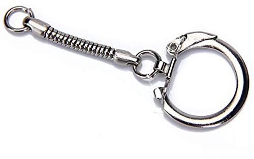 Romote 30pcs serpent chaîne Porte-clés Porte-clés bijoux de sac bricolage Silver Craft