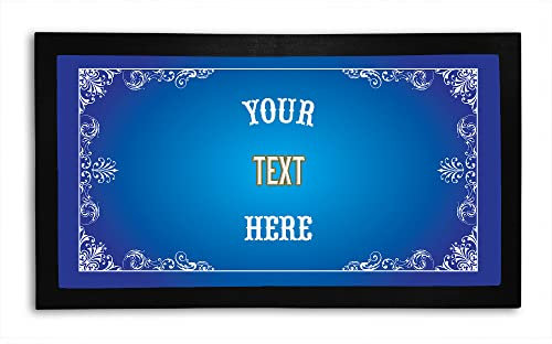 Bang Tidy Clothing Personalised Bar Runners Ornate Gin Home or Pub Bar Mats Mens Gift Idea