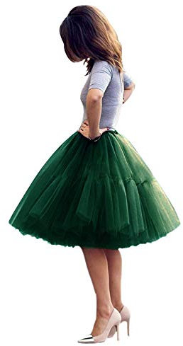 Damen Tüllrock Prinzessin Falten Rock Petticoat Unterrock 50er Jahre KrinolineTutu Organza Petticoat Ballettrock Unterrock Pettiskirt Mode Kleid net Petticoat Skirt Crinoline Vintage Retro