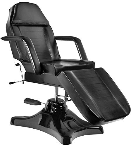 Activeshop Basic 234 Kosmetikliege Massageliege Massagetisch Massagestuhl Kosmetikstuhl Therapieliegen Behandlungsliege Schwarz bis 180 kg belastbar Premium-PU-Leder 180 x 63 x (64-80) cm (L x W x H)