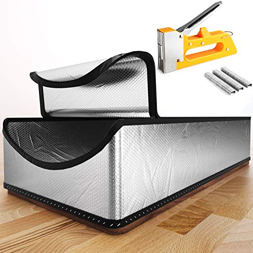 LEMOONE Attic Stairs Insulation Cover 25x54x11, Pull Down Ladder Attic Door Insulation Cover for Garage, Easy Use Installation Tool 400 Staples