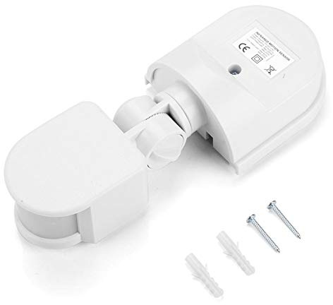 Fdit 110 V-240 V réglable PIR Corps Mouvement capteur Infrarouge détecteur Ampoule Interrupteur Outils d'amélioration de la Maison(Blanc)