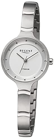 Regent Damen Armbanduhr aus Titan in der Farbe Silber 26mm, Wasserdichtigkeit: 3Bar, 12290501