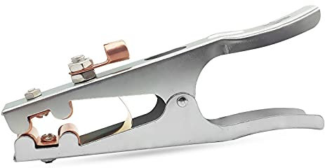 Hwtcjx Pince de Masse de Soudure, de Terre de Soudage ARC, Fait de Fer + Laiton, Solide et Durable, Matériel de Soudage Professionnel, pour la Plupart des Machines à Souder (800A)
