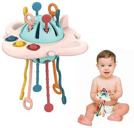 MYDOVA Silicone Montessori, Giochi Sensoriali per Neonati, Giocattoli da Viaggio per Bambini 1 Anno, Bambini per Abilità Motorie Fini, Giocattoli Bambino Regalo 1 Anno