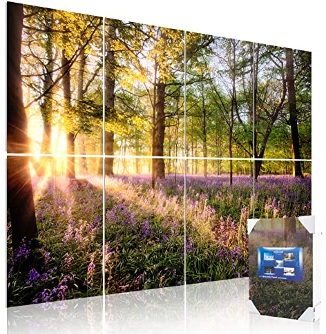 Mollywell Art Acoustic Panels, Sound Proofing, Wall Decoration, Suitable for Nature-Inspired Room Soundproofing & Vibrant Aesthetics (Forest Spring), 48x32x0.4 Inch