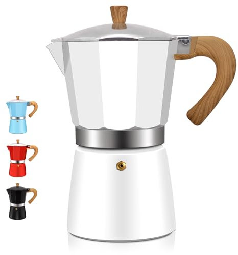 DITOSH 6 Cup Aluminum Espresso Stovetop Moka Pot Express Coffee Maker Percolator Italian Classic Mocha Coffee Machine for Italian and Cuban Cafe Brewing for Home & Camping 300ml 10oz