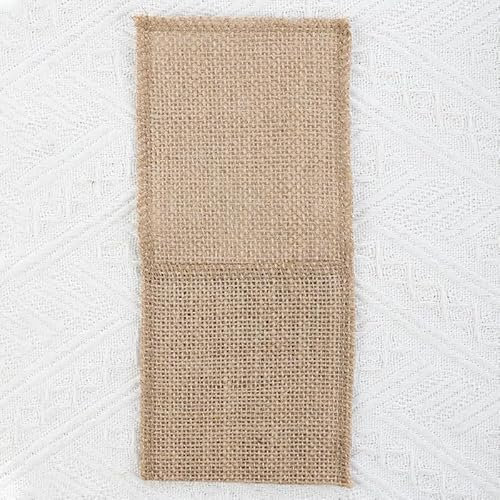 20 Stück Jute Bestecktaschen Sackleinen Besteckbeutel mit Spitze Vintage Hochzeitsdeko Tischdeko für Messer und Gabeln, Geburtstag Party Ostern Feiertage Tischdeko Weihnachten Adventskalender Karneval