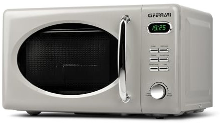 G3 Ferrari G10155 Sapormio Vintage Microonde Vintage Combinato Digitale, 1150W, 20 Litri, 8 Programmi, 4 modalità di cottura, Accessori inclusi, Timer 60 min, Gesso