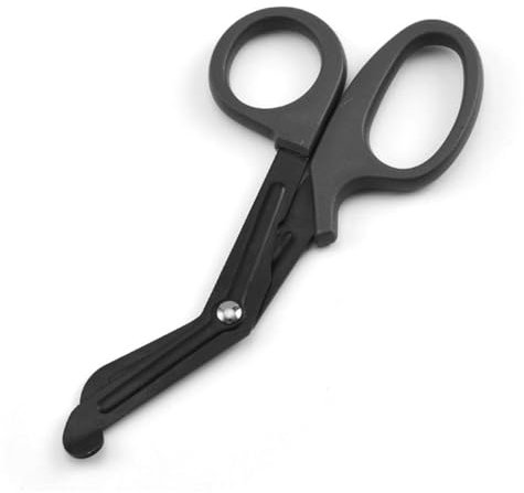 Forbici Mediche EMT in Acciaio Inossidabile per Bendaggi e Trauma - Nero