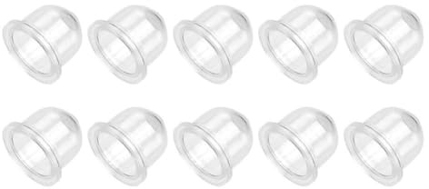 Nikou Primerbirne, Primer Bulb, Kraftstoffpumpe Rasentrimmer Ersatzteile Vergaser 22 mm Primerbirne Ersatzzubehör Passend für Homelite, Transparent, 10 Stück