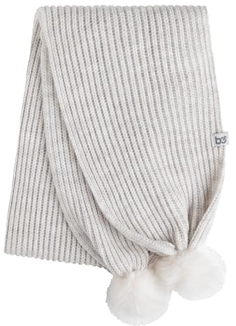 Baby's Only - Schal mit Pompon Cool - Winterschal für Baby und Kleinkinder - Schal für den Winter - Kinderschal für Jungen und Mädchen - 3 bis 8 Jahre - Ecru
