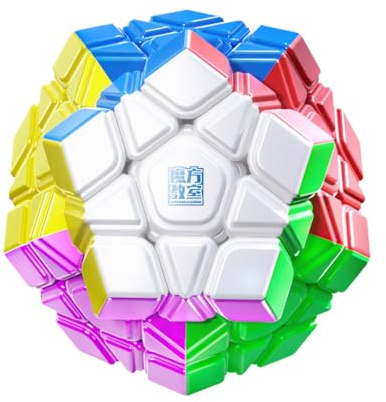Oostifun Moyu MoFang JiaoShi Meilong M V2 12 Oberfläche 3x3 Megaminx Dodekaeder V2 Würfel Gigaminx Megaminx Glatte Twist Würfel Mit Einem Würfel Stativ (Multicolor)