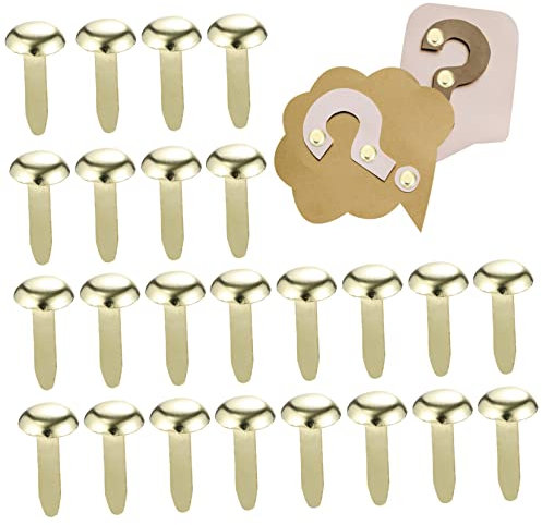 VILLFUL 300stücke Eisen-brads Mit Lackoberfläche Metall-brads Für Papierbasteleien Scrapbooking Und DIY-projekte Einfach Anzuwendende