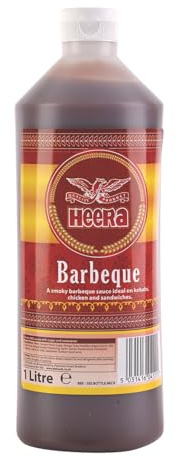 Heera Barbecue Sauce 1 Litre - Authentic & Rich Flavour - Ideal for Grilling, Marinades, Dipping - BBQ Sauce for Meat, Chicken, Sandwiches - Great for All Barbecue Lovers - Large 1 Litre Bottle (1)
