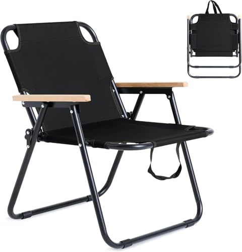 Campingstuhl Faltbar 150 kg, Klappstuhl Camping Leicht, Klappstuhl Strand, Anglersessel Klappbar, Klappstuhl Gartenstuhl Faltstuhl Relaxsessel Campingsessel Faltbar für Picknick, Outdoor, Wandern