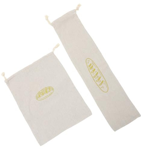 Cabilock 2 Piezas Bolsa De Pan Reutilizable De Lino Cordón Para Guardar Pan Casero Bolsas De Lino Colores Verdes Para Almacenamiento Cocina o Repostería