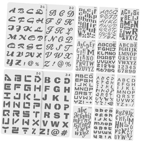 DIYEAH 20stücke Wiederverwendbare Buchstaben Schablonen Pet Kunststoff Kleine Letter Stencils Für DIY Scrapbooking Journaling Malen Kreative Wandgestaltung Und Bastelprojekte