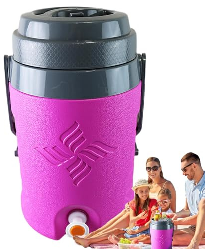 Distributore di acqua portatile da 5,8 litri con manico, dispenser di raffreddamento isolato, dispenser portatile per bevande calde, bevande calde fredde, barattoli per bevande calde al latte, tè,