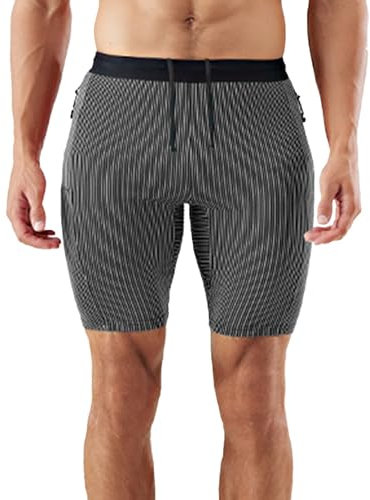 Laufshorts für Männer, Laufen, Outdoor-Sport, Fitness, Fünfviertel, Trainingshosen für Leichtathletik, Trainingshosen mit, gray, L