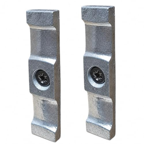 63mm (2.5 Inch) Zinc-Plated Turn Buttons with Screws - Pack of 2 | Durable metal thumb catches for shed doors, gates, rabbit hutches and cabinets