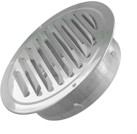 Grille de ventilation ronde en acier inoxydable pour mur extérieur Système de ventilation avec grille de protection Convient pour la circulation de l'air intérieur et extérieur (180 mm)
