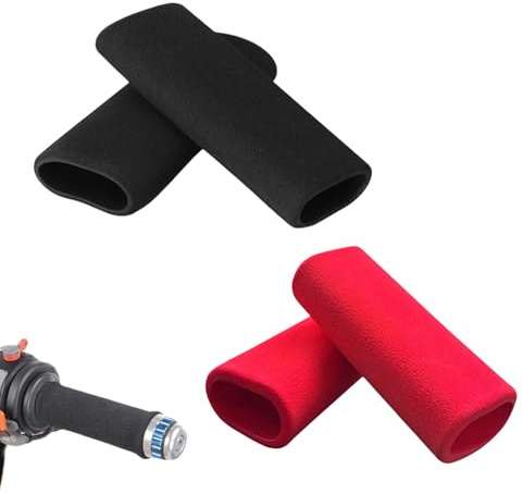 EUYKQNOI 4 Pezzi Copri Manopole in Spugna Universali per Manubrio,Comfort Copertura Antiscivolo Anti-Vibrazione per Impugnatura del Manubrio,Manopole Riscaldate moto,Coprimanopole scooter,Manopole