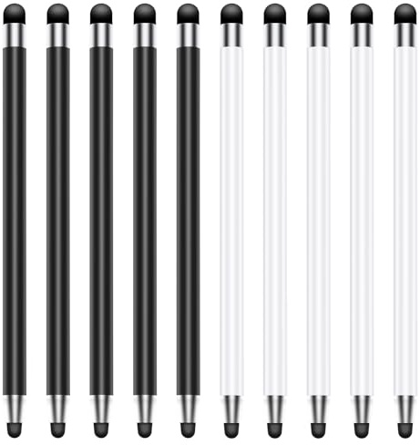 Stylus Pen for Touchscreen 10PCS, AGREJO High Precision and Sensitivity Stylus Pen for iPad/iPhone/Samsung/Android and Tablets, Compatible with All Capacitive Touch Screen (10-Pack (Black/White))