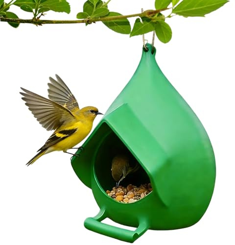 para pájaros para Exteriores | Dispensador de Alimentos Impermeable | Distribuidores de Colgantes para jardín - para jardín Trasero Patio Trasero, balcón Porche terraza Parque observación Des