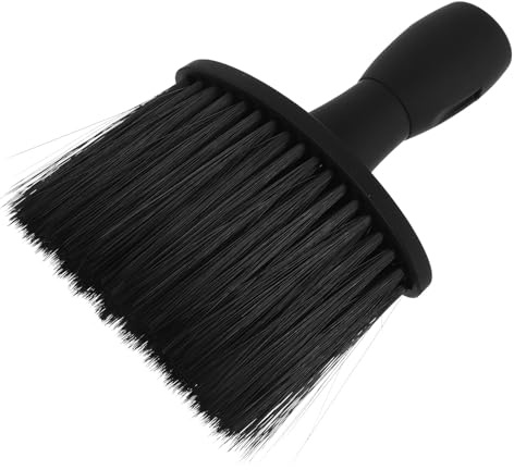 Blaireau de Rasage pour Homme Noir, Nylon et Plastique, Brosse | Poils Doux, Nettoyage Précis du Visage Ligne du Cou, Format Portable pour Maison et Voyage