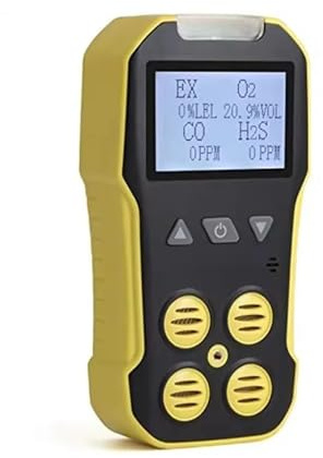 Rilevatore multigas 4 in 1, rilevatore di perdite di gas combustibili, ossigeno, idrogeno solforato, monossido di carbonio Monitoraggio veloce