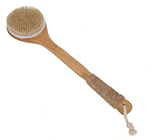 ZJchao Ryggborste Dusch Scrubber Dusch Ryggborste Handtag Bad Scrubber Massager Exfolieringsborste för Män Kvinnor - för Svåra Områden, Skonsam och Effektiv Rengöring