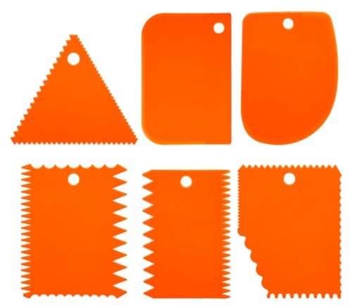 NQEUEPN 6Pcs Glue Spreader Set, Plastic Epoxy Resin Spreader Tool | Reusable Flexible Filler Scraper Adhesive Applicator Tool for Epoxy Resin, Wood Glue, Caulk, Putty, Woodworking, DIY Projects