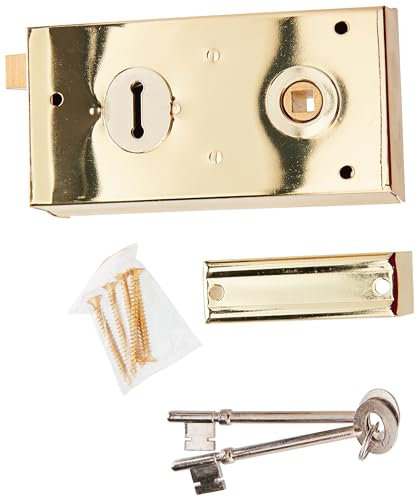 Yale YALP401PB Serratura a Cerchio Stretto, Adatta per Porte Interne, capannoni e cancelli, Color_Name, 138 x 76 mm (5 x 3 Inch)