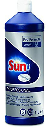 Sun Professional Liquide de rinçage pour lave-vaisselle – Liquide de rinçage multifonction efficace pour une brillance éclatante et une vaisselle hygiénique propre, 1 l
