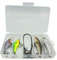 PetrisCatch Minnow Hecht Wobbler 4er Set + 4 Stahlvorfächer, 2 x 10cm + 2 x 6cm, Owner Drillinge