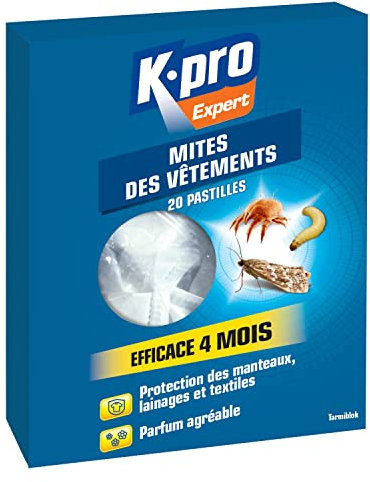 KAPO Pastilles Anti-Mites - Efficace 4 Mois - Protection des Manteaux, Lainages et Textiles - Parfum Agréable - Protègent Efficacement - Sachet Individuel, Voir Photo