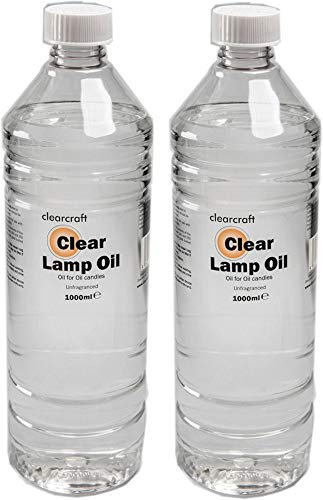 CLEARCRAFT SMOKELESS, ODOURLESS CLEAR LAMP OIL - 2 X 1 LITRE - FREE FUNNEL INCLUDED.