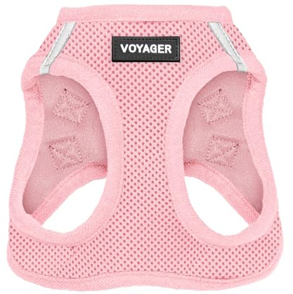 Voyager Step-in Air - Arnés de Malla para Cualquier Tiempo, Reflectante, para Perros pequeños/medianos y Gatos, Evita tirones, fijación Segura con Hebilla, Anillas en D Dobles, Rosa, M