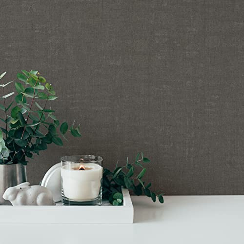 Tapet enfärgad antracit grå A.S. Création Nara 387454 uni fibertapet 10,05 m x 0,53 m Made in Germany