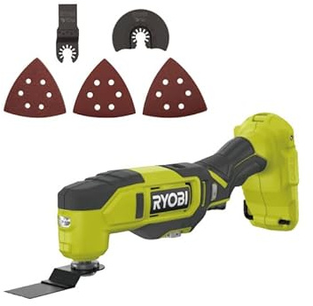 Confezione RYOBI - Multiutensile RMT18-0 - 18V OnePlus - 11 accessori - Senza batteria e caricatore - Kit 12 accessori R