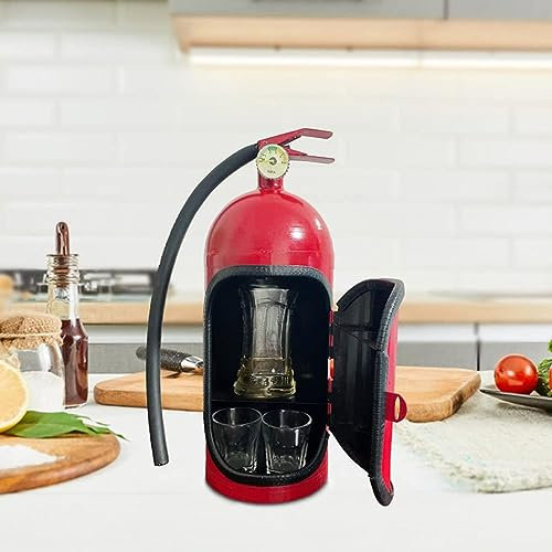 RIDAEX Fire Extinguisher Mini Bar, Simulated Fire Extinguisher Modeling Decoration, Creative Wine Storage Box, Whiskey Mini Bar Collection