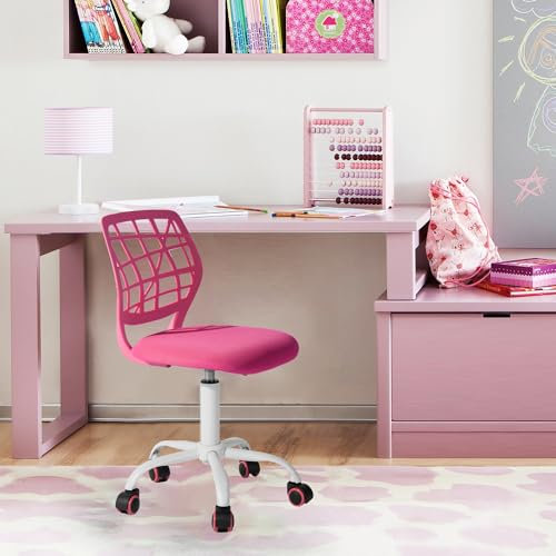 FurnitureR Home Office Stuhl, ergonomischer höhenverstellbarer Drehstuhl mit Rollen, moderner Computerstuhl für Arbeitszimmer und Büro