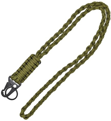 PAITOK Robuster Paracord-Schlüsselband für Männer und Frauen, geflochtenes farbenfrohes Nackenband für Schlüssel, Ausweiskarte, Abzeichenhalter, Kamera und Outdoor-Aktivitäten