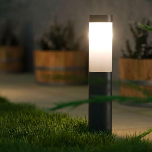 SolarCentre® London DualWhite USB Solar Powered Outdoor Garden Post Light - Anthracite Edition