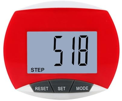 Schrittzähler mit Clip, Digitale Pedometer, Tragbare Fitness Tracker mit 3D Sensor zur Test Schritt/Distanz/Kalorien für Senioren, Erwachsene zur Gehen, Laufen, Sport