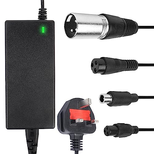 Electric Scooter Charger, 42V 2A Charger for Electric Bike,Fast Charging Power Adapter with Led Indicator, Balance Bike, 36V Charger for Scooter